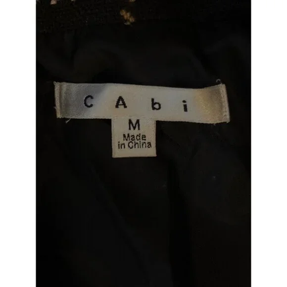 CAbi Black Plaid Moto Vest Style 517 Medium - Picture 8 of 15